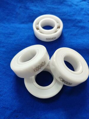 Vòng bi cầu gốm toàn phần 6004 6005 với vòng và bi ZrO2, lồng và phớt PTFE, độ chính xác cấp P6/P5